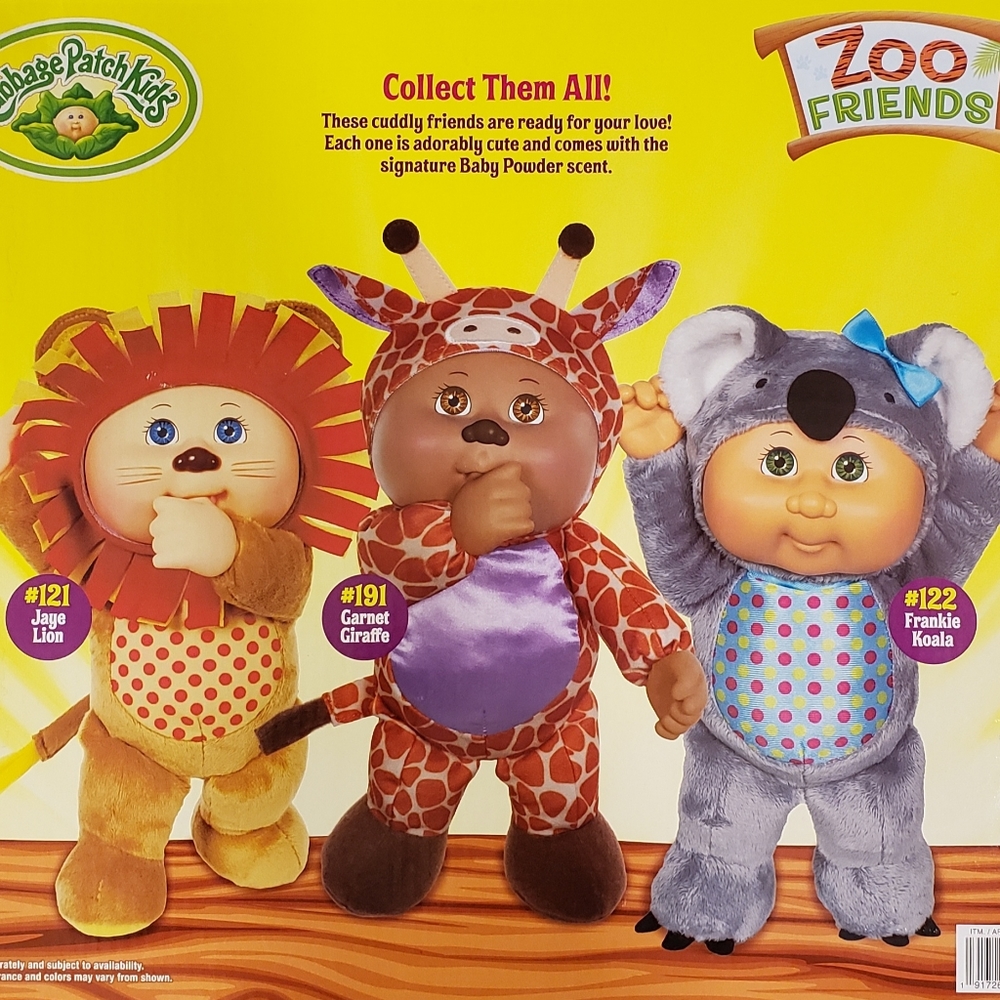 NEW! 3 Cabbage Patch Kids Collectible Cuties Zoo Friends: Lion, Giraffe & Koala - Picture 5 of 7